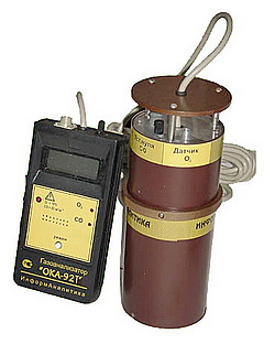 Газоанализатор кислорода и токсичных газов ОКА-92Т переносной с цифровой индикацией показаний